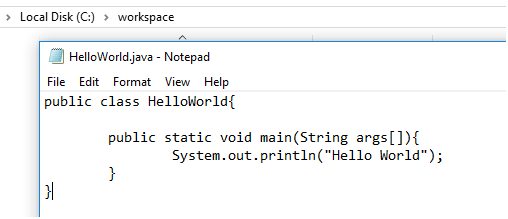 Hello World program in Java (Your first java program)