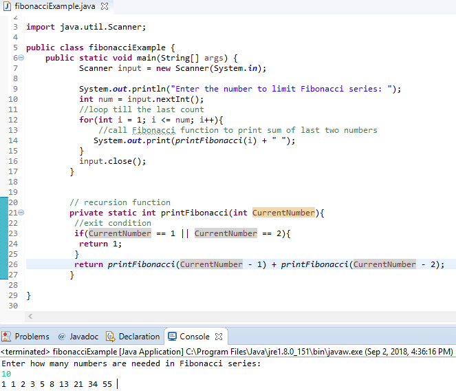 Java Fibonacci Series Program In Java With And Without Recursion Qa With Experts