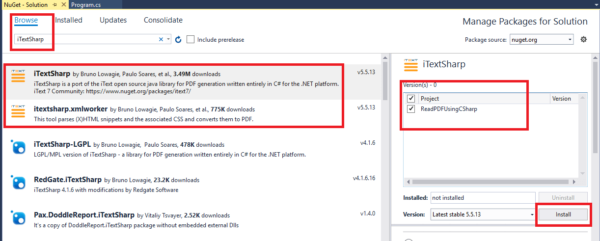 How to read pdf file in C#? (Working example using iTextSharp)