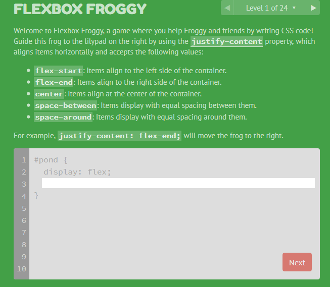 learn-css-flex-easil-using-flexbox-froggy