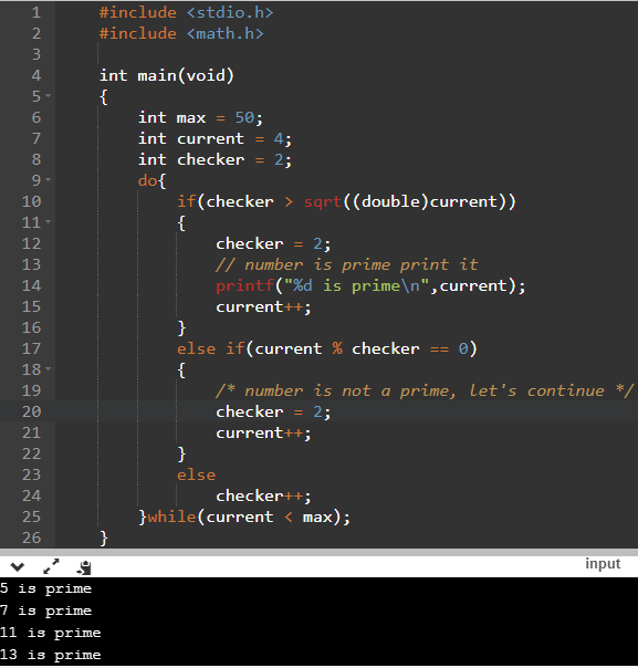 Elasti an Minsko Polje Prijestup Prime Number Program In C Language 