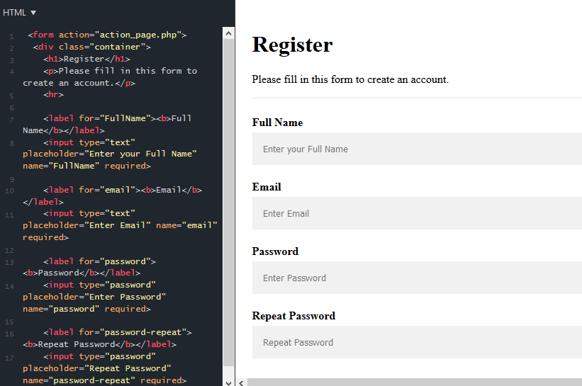 How To Create A Application Form In Html Bporadar